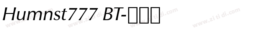 Humnst777 BT字体转换